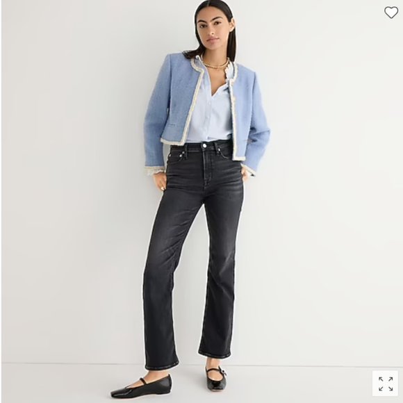 NWT J. Crew High-rise slim demi-boot jean in Charcoal wash - Picture 2 of 4